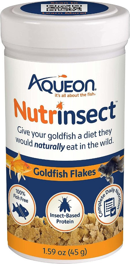 1.59 oz Aqueon Nutrinsect Goldfish Flakes