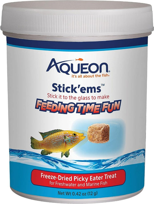 0.42 oz Aqueon Stick'ems Freeze Dried Picky Eater Treat for Fish