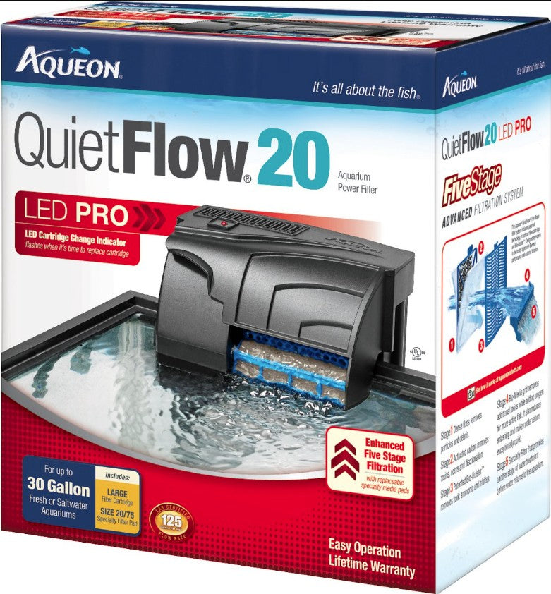 30 gallon Aqueon QuietFlow LED Pro Aquarium Power Filter