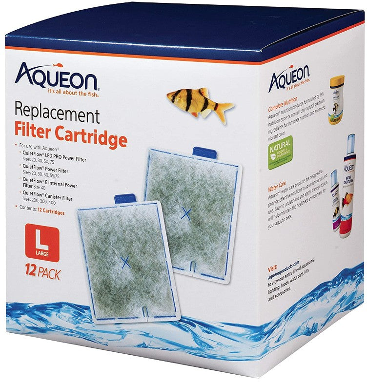 12 count Aqueon QuietFlow Replacement Filter Cartridge Large