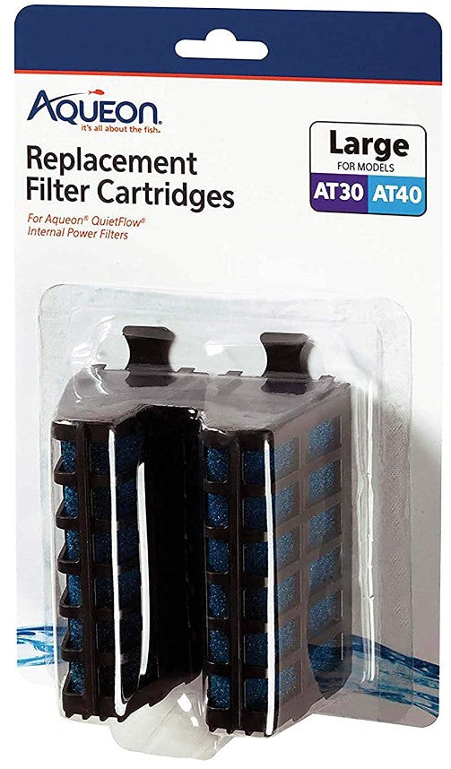 Large - 2 count Aqueon Replacement QuietFlow Internal Filter Cartridges