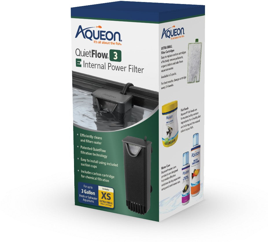 3 gallon Aqueon Quietflow E Internal Power Filter for Aquariums