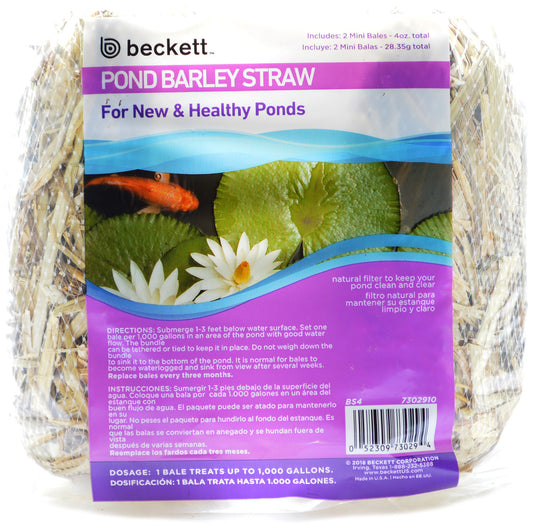 4 oz Beckett Barley Straw for New and Healthy Ponds