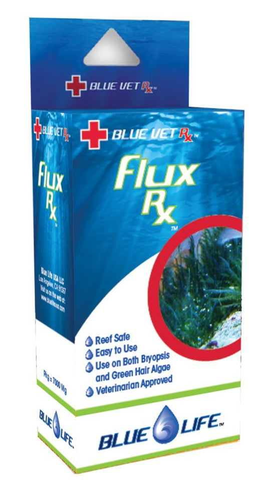 4000 mg Blue Life Flux Rx Treats Bryopsis and Green Hair Algae in Aquariums