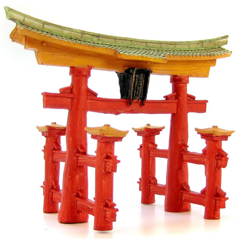 1 count Blue Ribbon Exotic Environments Japanese Torii Gate Aquarium Ornament