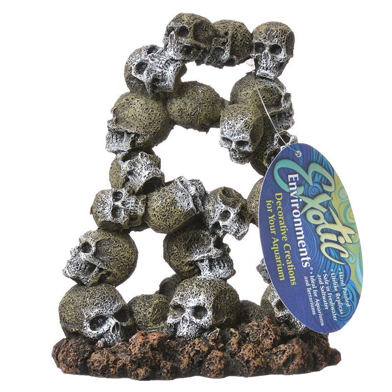 1 count Blue Ribbon Exotic Environments Skull Archway Aquarium Ornament