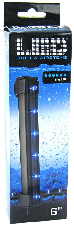 6" long - 1 count Via Aqua Submersible Blue LED Light and Airstone