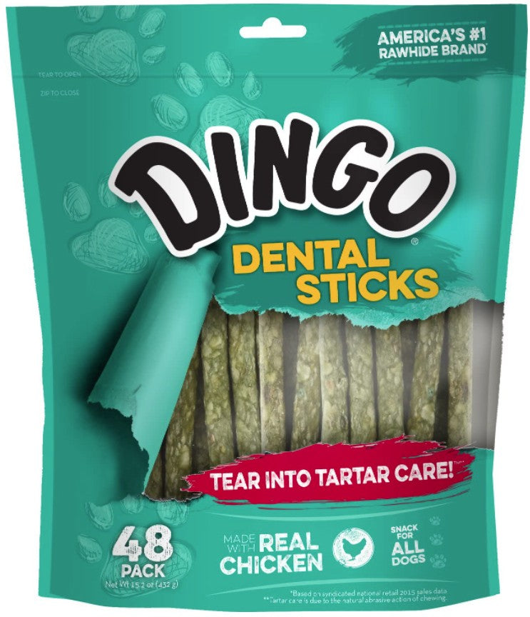 48 count Dingo Dental Sticks for Tartar Control