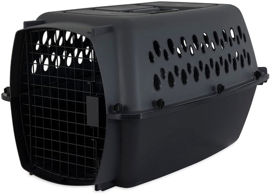 Medium - 1 count Aspen Pet Fashion Pet Porter Kennel Dark Gray and Black