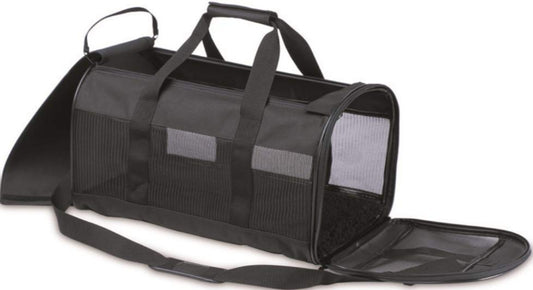 Medium - 1 count Petmate Soft Sided Kennel Cab Pet Carrier Black