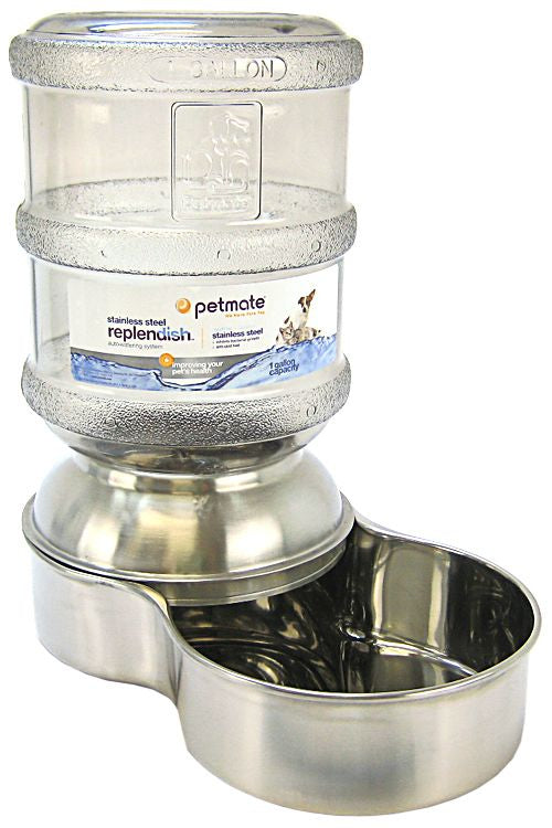 1 gallon Petmate Replendish Stainless Steel Waterer