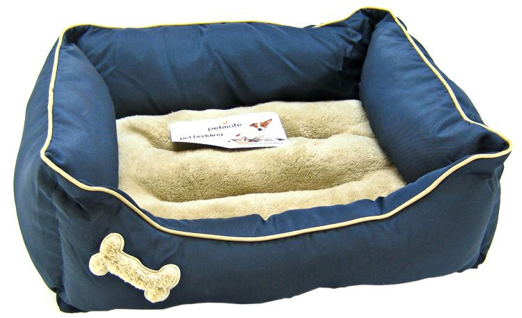 1 count Petmate Plush Rectangular Bone Lounger Assorted Colors