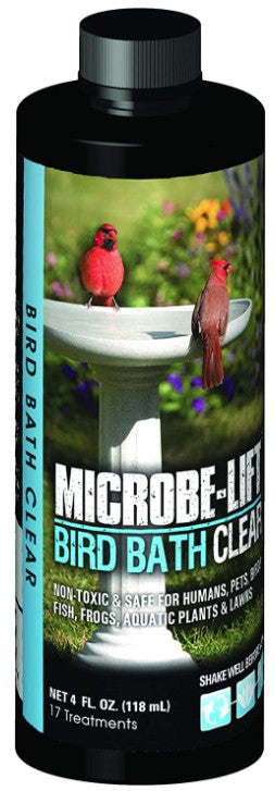 4 oz Microbe-Lift Birdbath Clear Non-Toxic and Safe for Humans, Pets, Birds, Fish, Frogs, Plants and Lawns