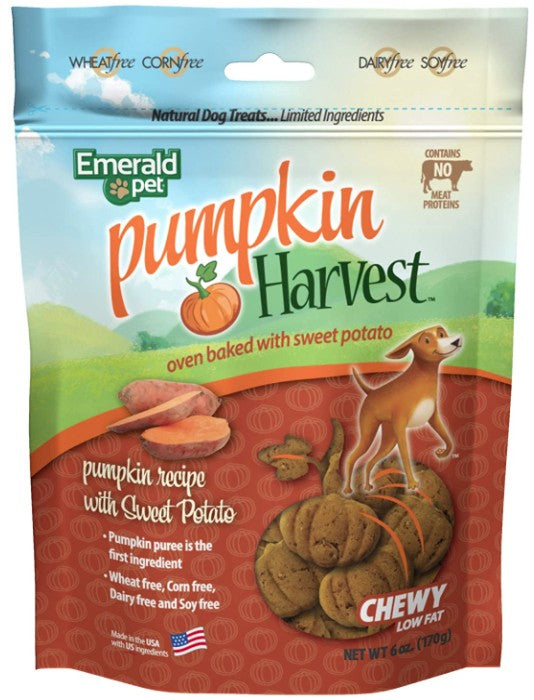 6 oz Emerald Pet Pumpkin Harvest Oven Baked Dog Treats with Sweet Potato