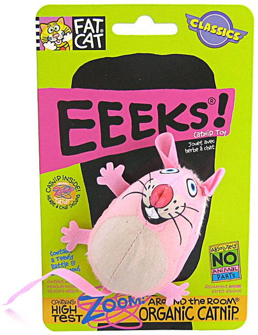 1 count Fat Cat Eeeks Cat Toy with Catnip