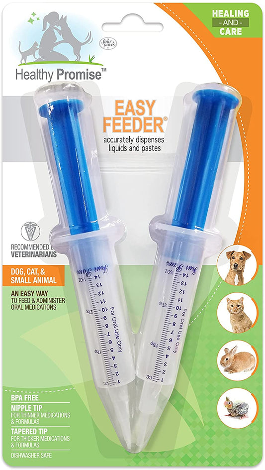 2 count Four Paws Easy Feeder Hand Feeding Syringe