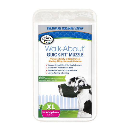 X-Large - 1 count Four Paws Walk About Quick Fit Muzzle for Dogs