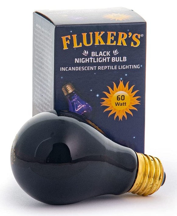 60 watt Flukers Black Nightlight Bulb Incandescent Reptile Light