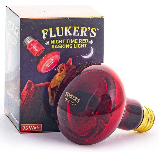 75 watt Flukers Nighttime Red Basking Light Professional Series