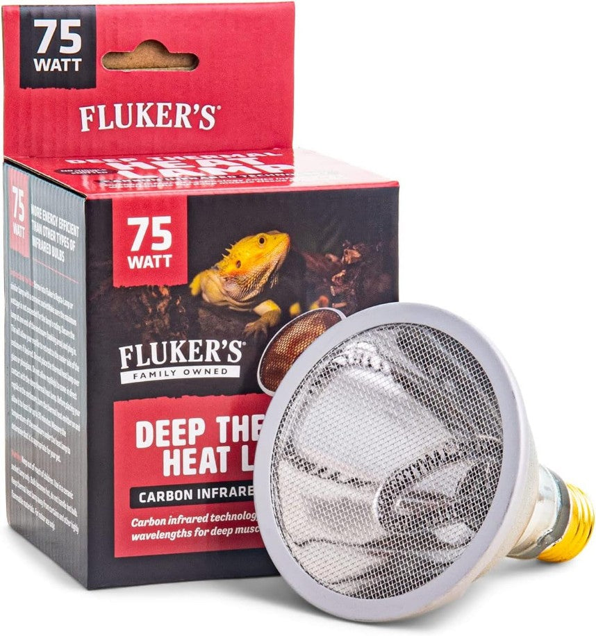 75 watt Flukers Deep Thermal Heat Lamp for Reptiles