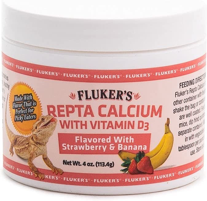 4 oz Flukers Strawberry Banana Flavored Repta Calcium