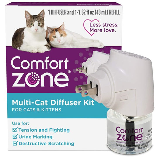 1 count Comfort Zone Multi-Cat Diffuser Kit For Cats and Kittens