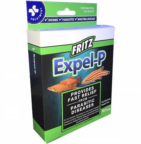 10 count Fritz Aquatics Expel-P Parasitic Disease Treatment