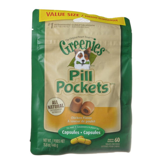 15.8 oz Greenies Pill Pockets Chicken Flavor Capsules