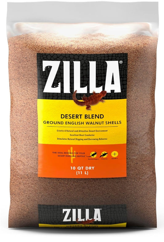 10 quart Zilla Desert Blend Ground English Walnut Shells Reptile Substrate