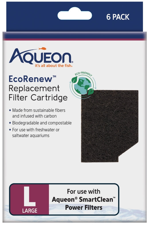 6 count Aqueon EcoRenew Replacement Filter Cartridges Large