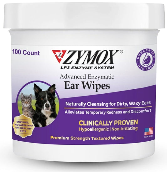 100 count Zymox Advanced Enzymatic Ear Wipes