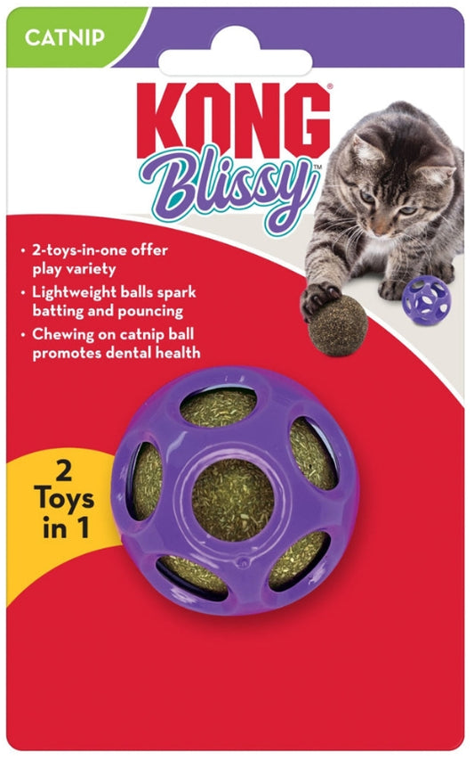 1 count KONG Blissy Moon Catnip Ball Toy for Cats