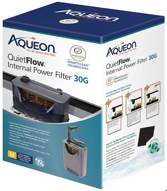 30 gallon Aqueon QuietFlow SmartClean Internal Power Filter