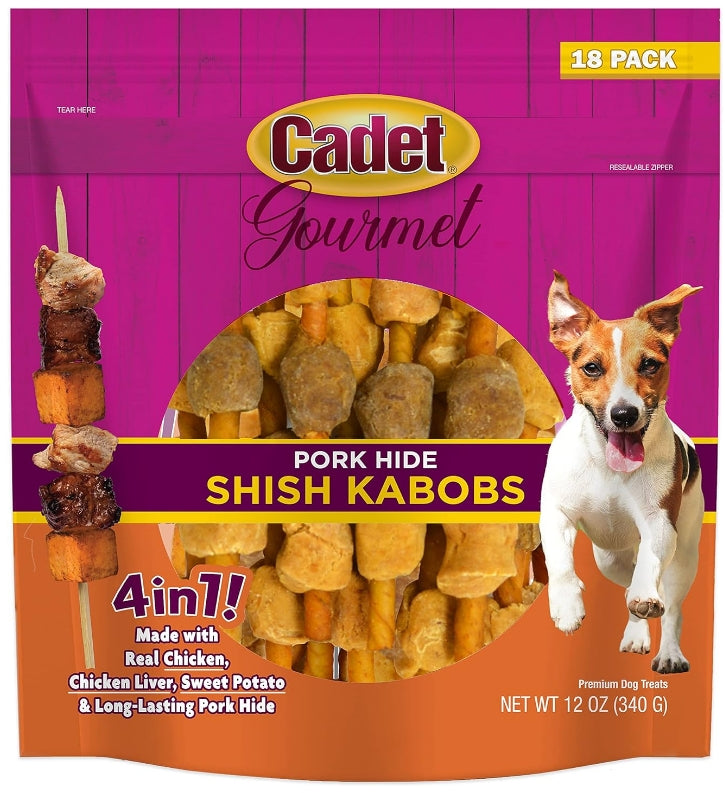 18 count Cadet Gourmet Pork Hide Shish Kabobs