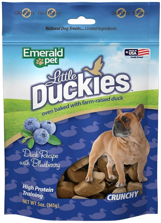 5 oz Emerald Pet Little Duckies Dog Treats with Duck and Blueberry