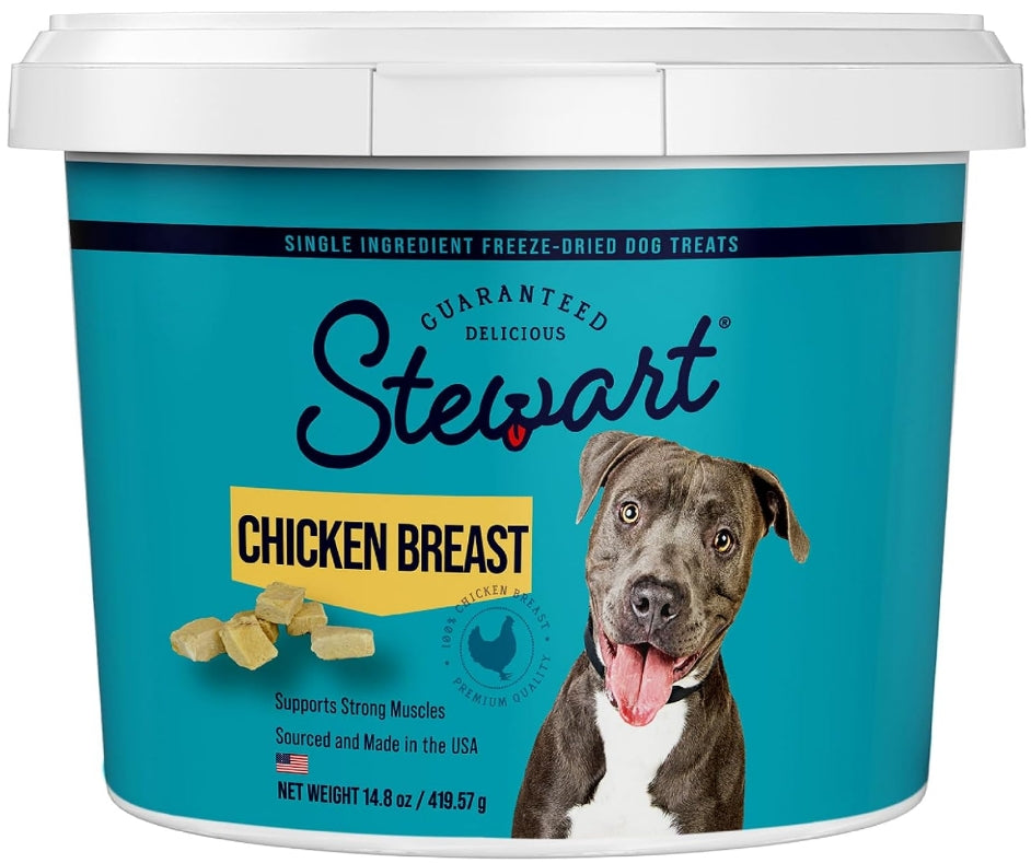 14.8 oz Stewart Freeze Dried Chicken Breast Treat Resealable Pouch