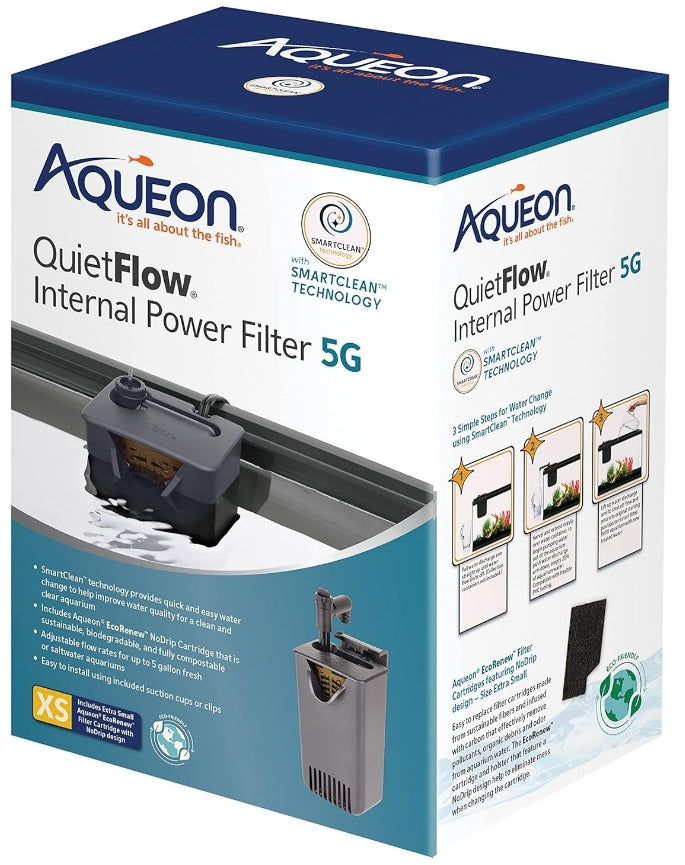 5 gallon Aqueon QuietFlow SmartClean Internal Power Filter