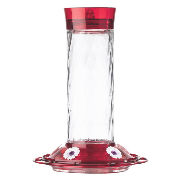 1 count More Birds Diamond Glass Hummingbird Feeder