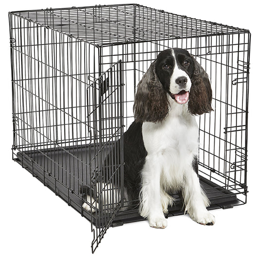 Intermediate - 1 count MidWest Contour Wire Dog Crate Single Door