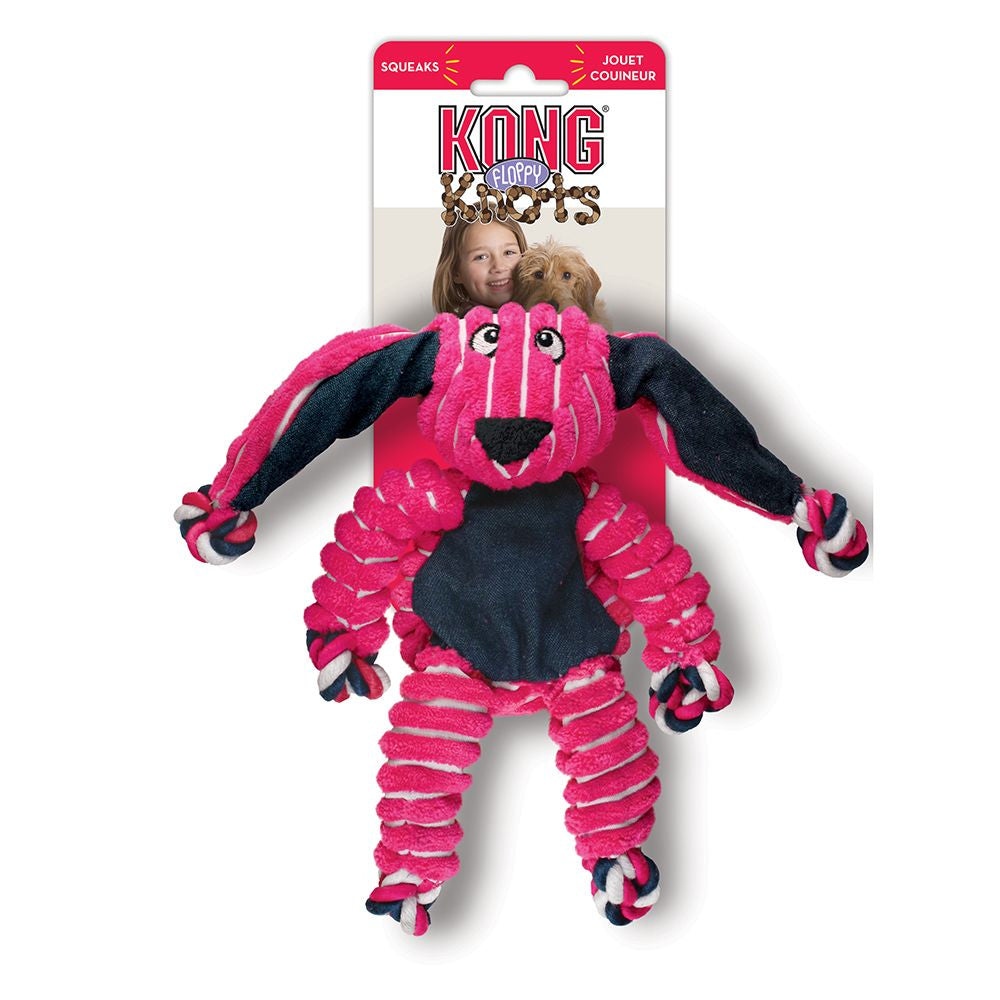 Medium - 1 count KONG Floppy Knots Bunny Dog Toy