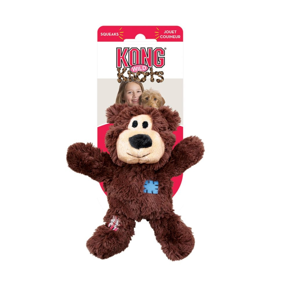 Small - 1 count KONG Wild Knots Bear Assorted Colors