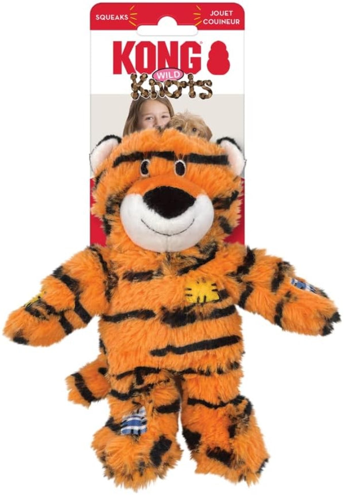 Small - 1 count KONG Wild Knots Tiger Dog Toy