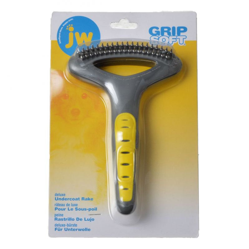 1 count JW Pet GripSoft Double Row Undercoat Rake