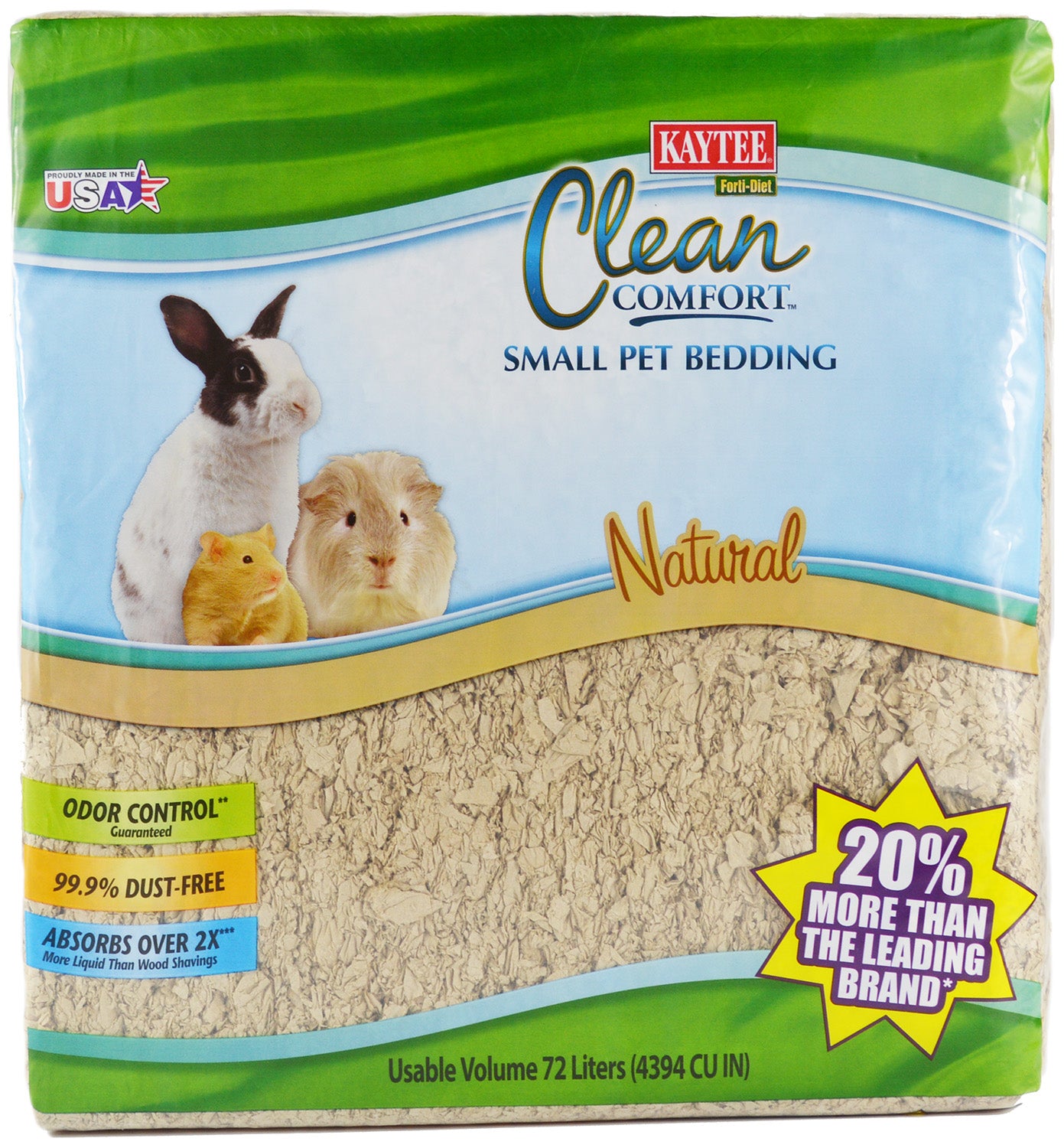 72 Liter Kaytee Natural Clean Comfort Bedding