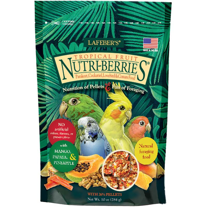 10 oz Lafeber Tropical Fruit Nutri-Berries Parakeet, Cockatiel and Conure Food