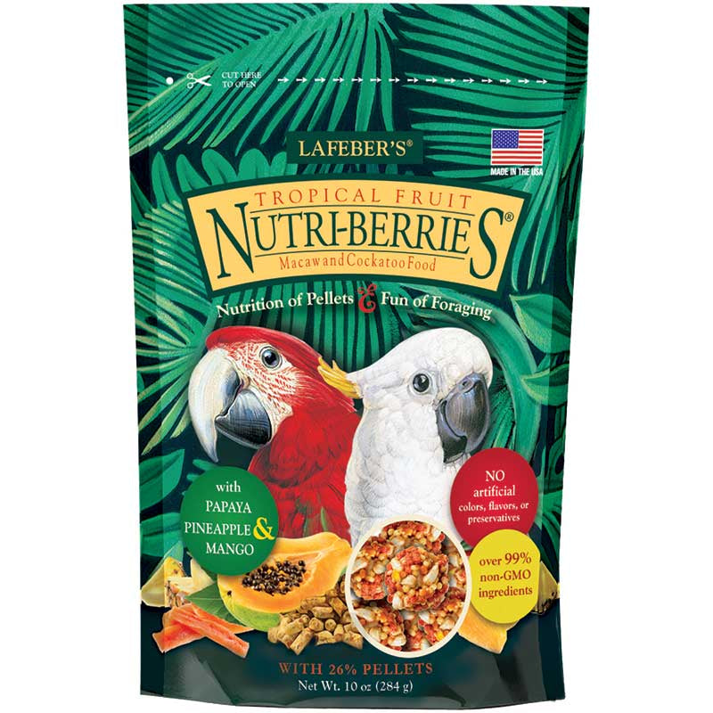 10 oz Lafeber Tropical Fruit Nutri-Berries Macaw and Cockatoo Food