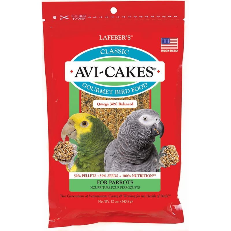 12 oz Lafeber Classic Avi-Cakes Gourmet Parrot Food