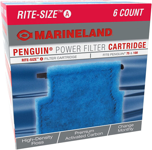 6 count Marineland Rite-Size A Cartridge (Penguin 99B, 100B and Mini)