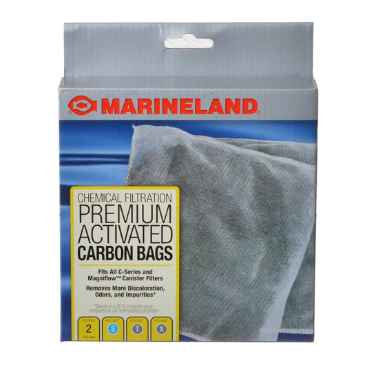 2 count Marineland Rite-Size Premium Activated Carbon Bags for All Magniflow and C-Series Canister Filters