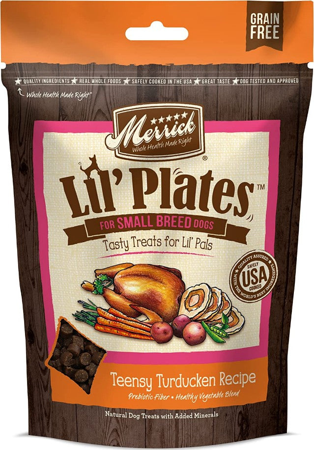 5 oz Merrick Lil' Plates Small Breed Treats Teensy Turducken Recipe